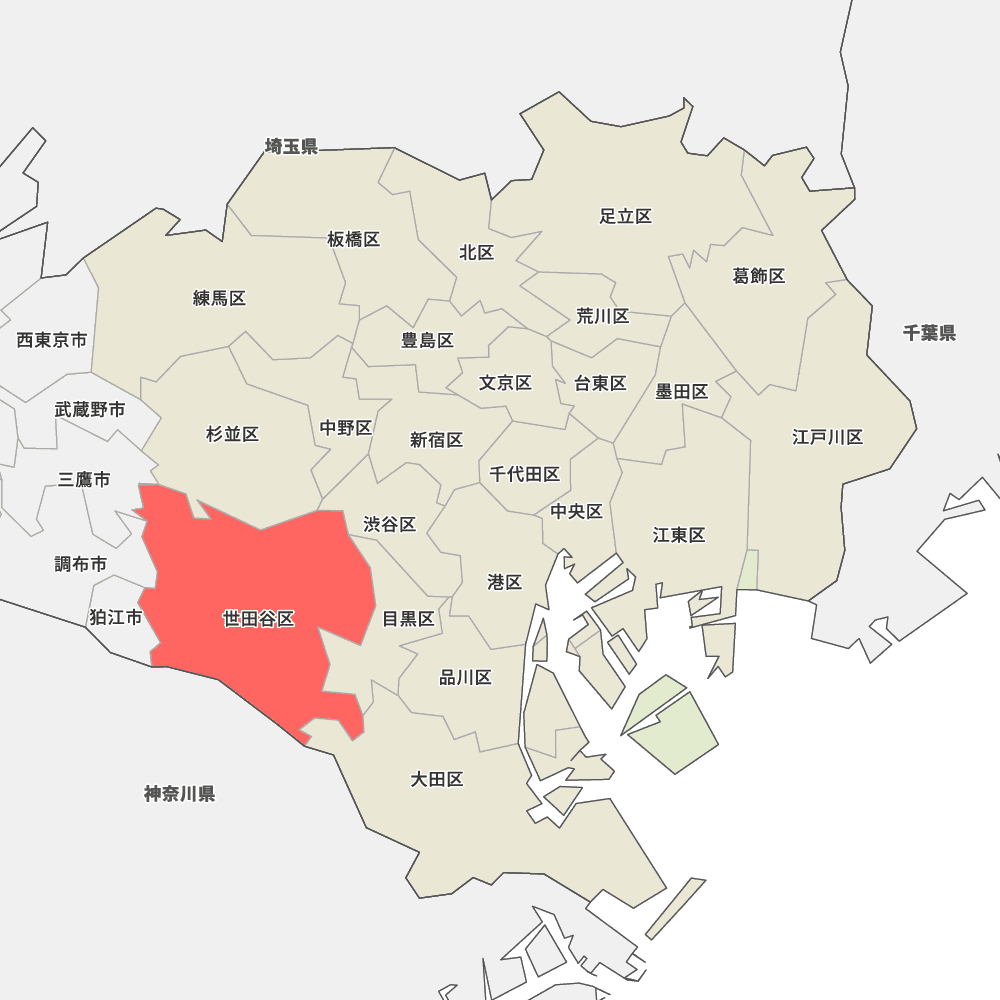世田谷区の位置